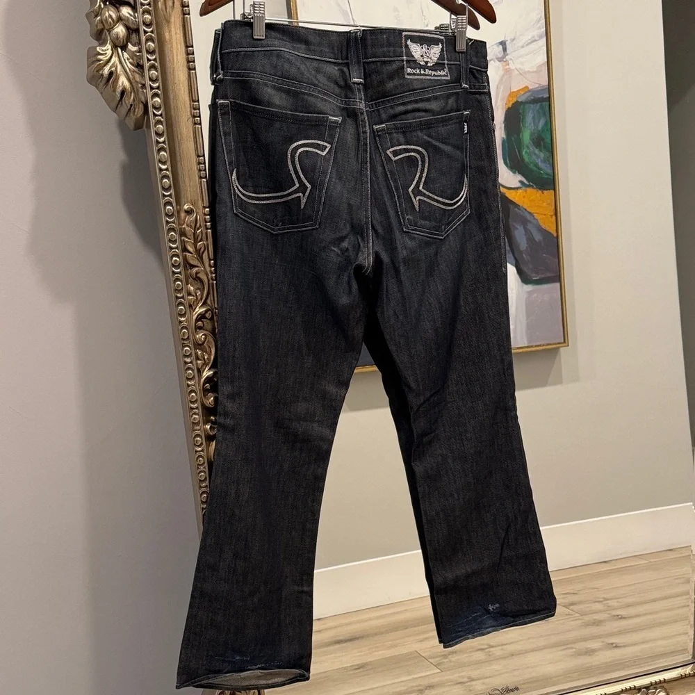 Rock & Republic Dark Wash Straight Jeans